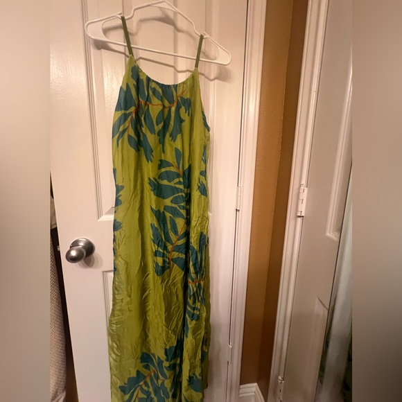 Gigi Moda blue, green, and orange silk maxi dress - Picture 7 of 7